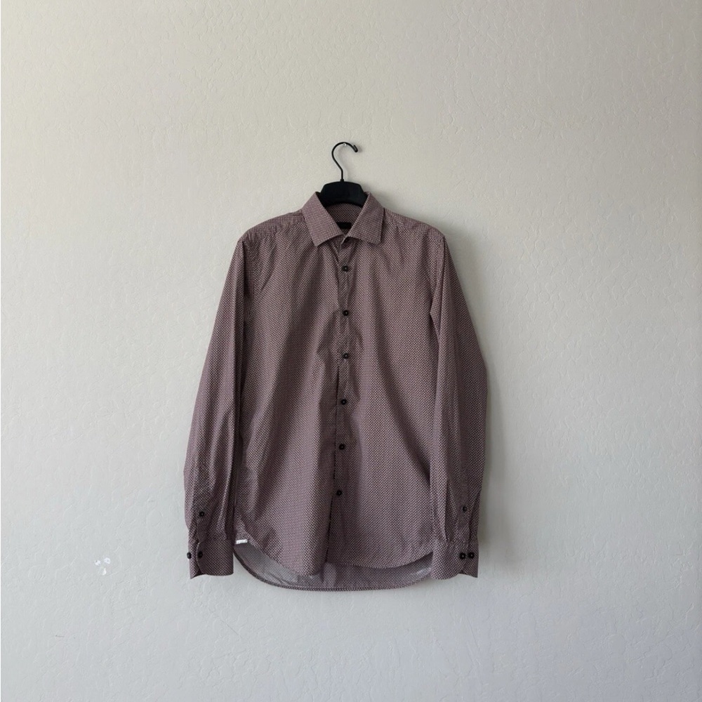 $200 Saks Fifth Ave Polka Dot Long Sleeve Button Down Shirt